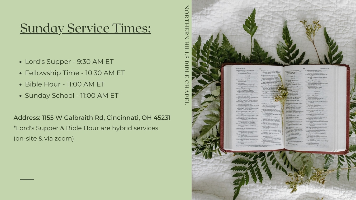 Northern Hills Bible Chapel