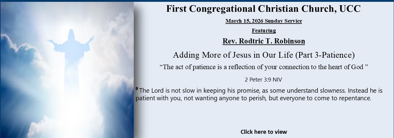 First Congregational Christian Church, UCC