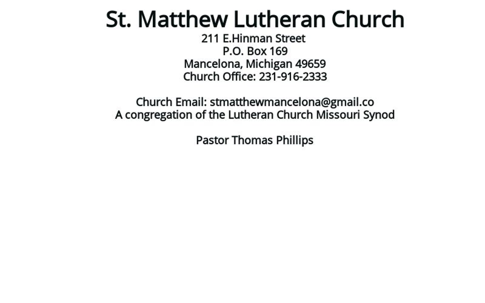 Saint Matthews Lutheran Church