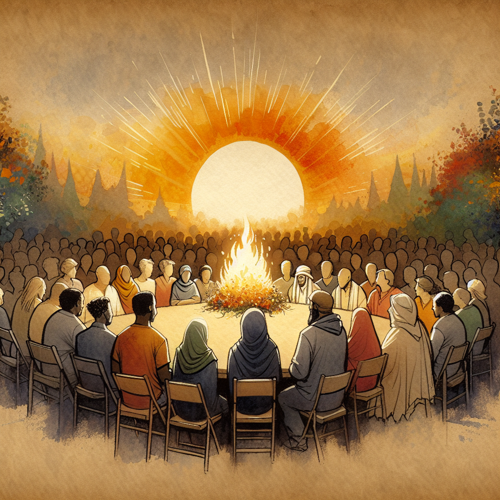 AI-generated illustration for "Spiritual Insight: Social Media and Community - Biblical Insight" — created by ChurchWiseAI using DALL-E