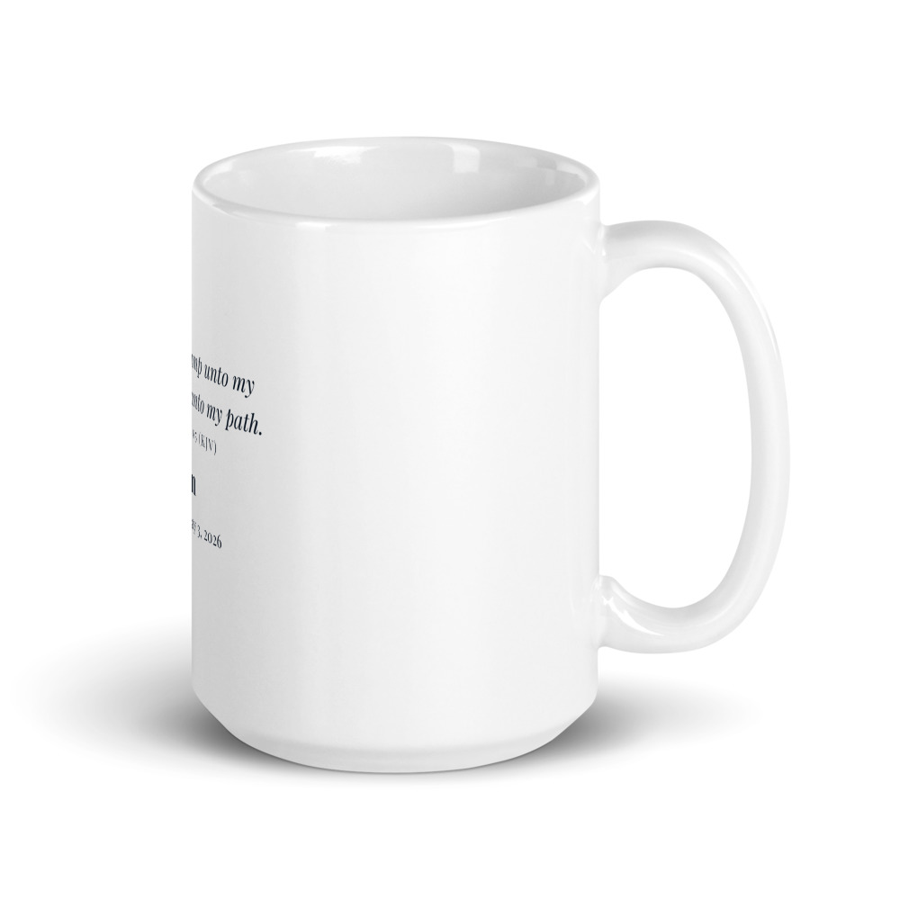 Confirmation Mug, 15 oz white glossy mug
