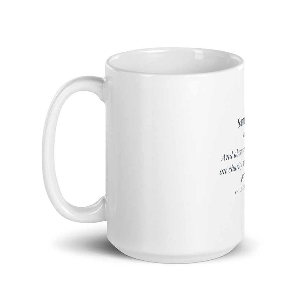 Couple's Mug Pair, Pair of 15 oz white glossy mugs (handle on left)