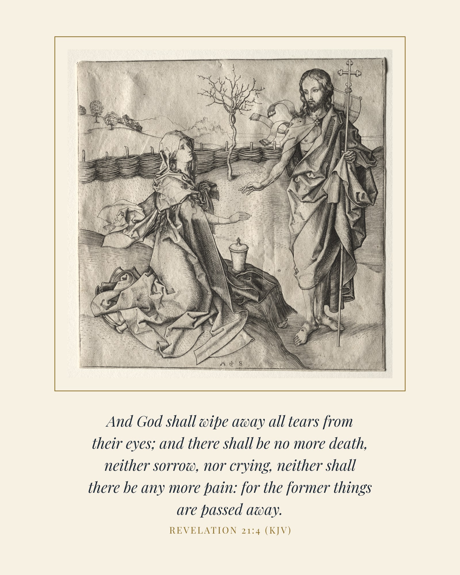 No More Tears Remembrance Art Print, matte poster