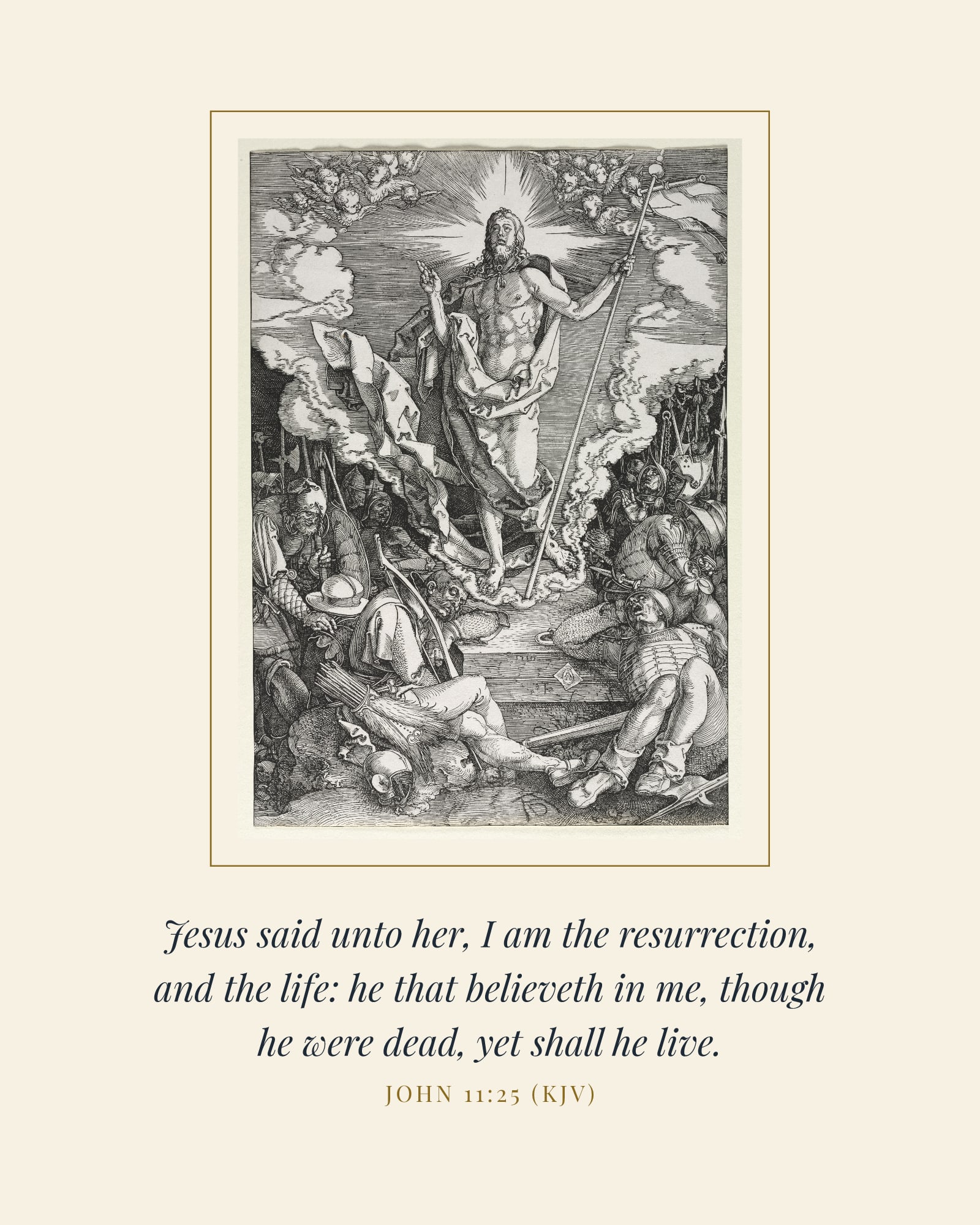 The Resurrection and the Life Remembrance Art Print, matte poster
