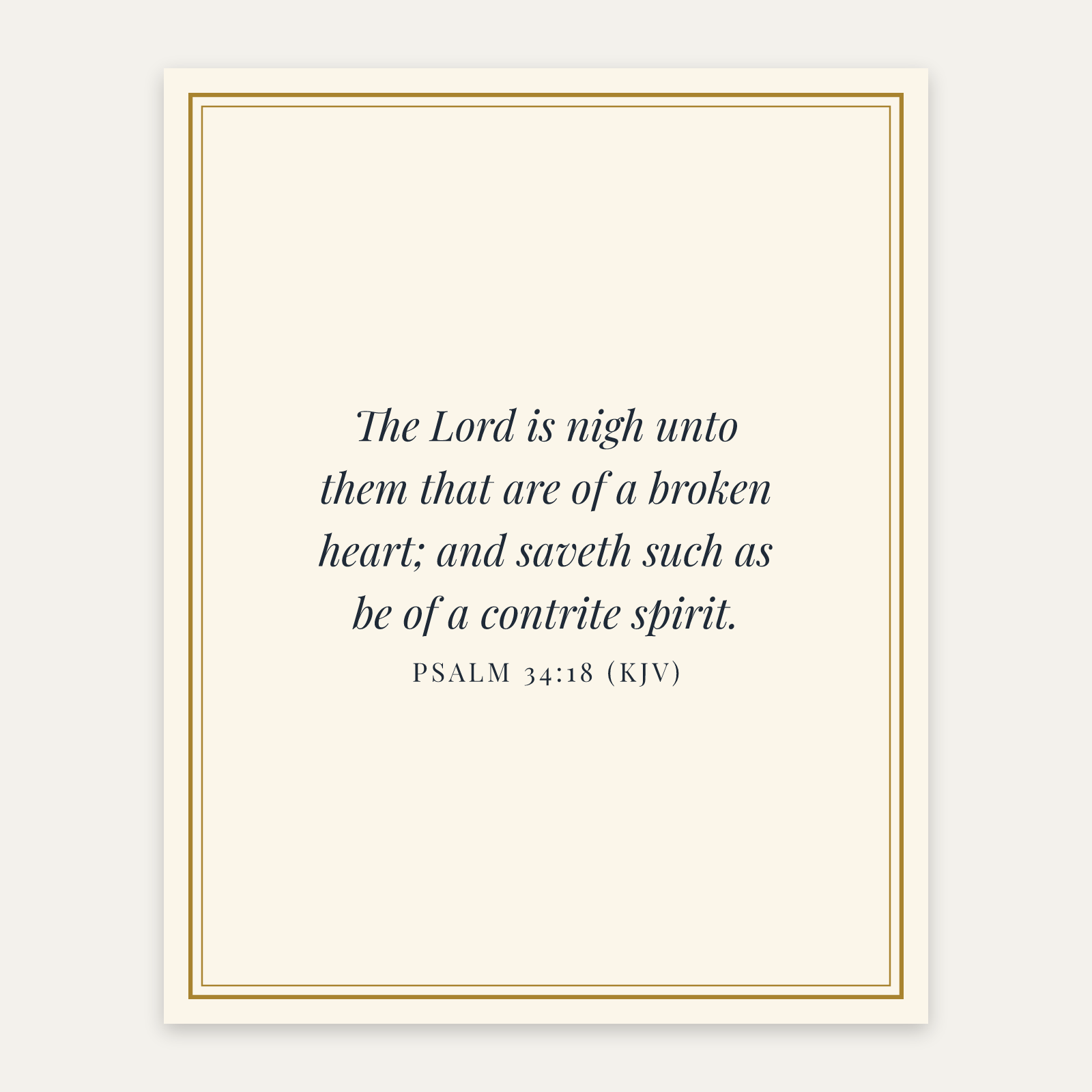 Near to the Brokenhearted Print, matte paper poster, design preview with sample text