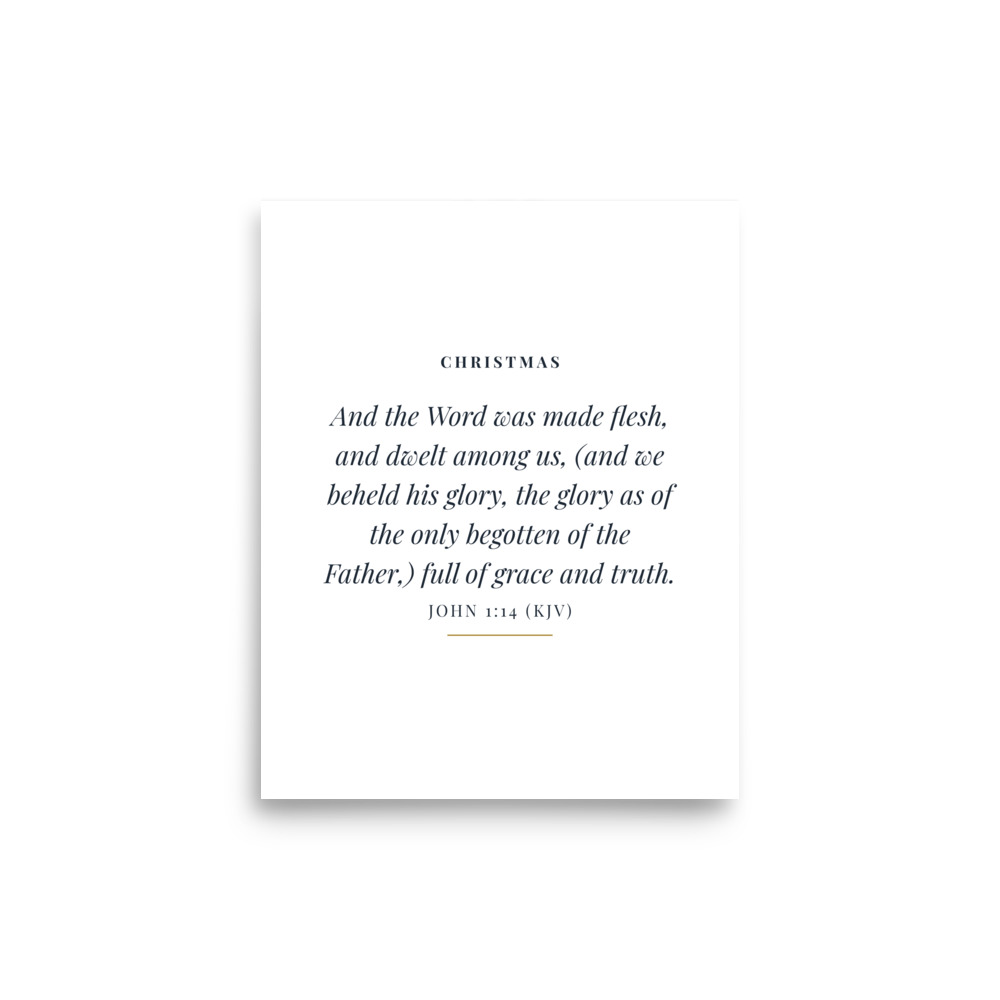 The Word Became Flesh Print, Matte poster 8x10 in